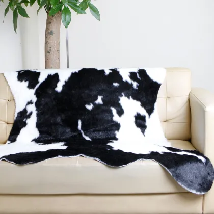 Cow skin carpet Cowhide rug Animal fur rug Faux fur mat