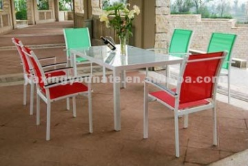 UNT-821 outdoor aluminum chair set