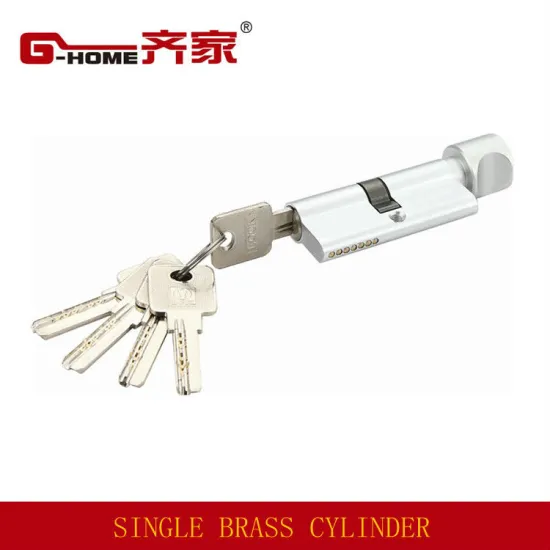 80mm brass cylinder with zinc alloy thumb turn cylinder lock body