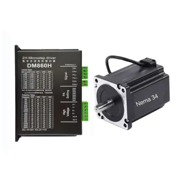 DESKTOP CNC Engine 2 Phase 4 Leads Hybrid NEMA 34 Stepper Motor with Controller - 8Nm Holding Torque