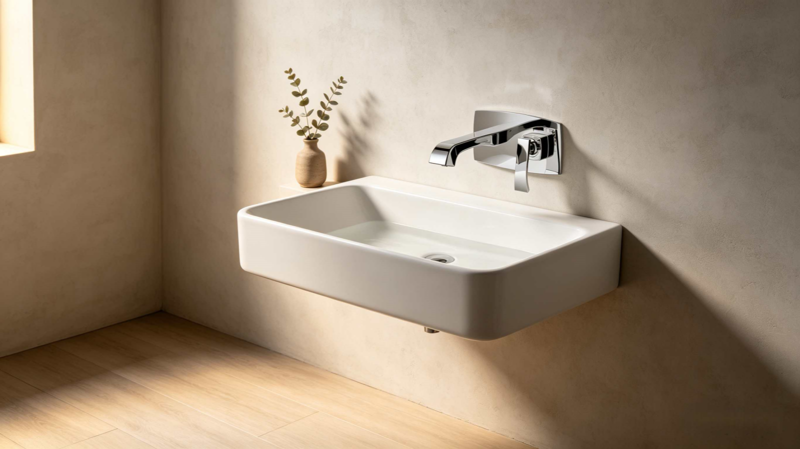 Single Lever Wall Mount Basin Mixer