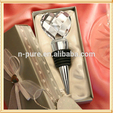 Elegant Crystal Heart Wine Stopper