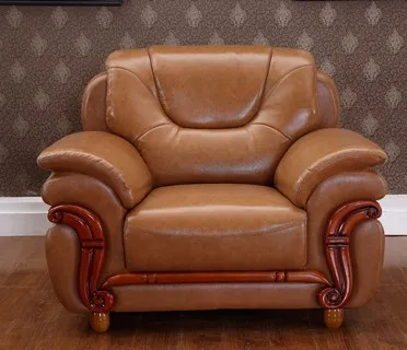 Antique Chinese Leather Sofa Set for Living Room