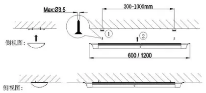 surface mount cleanroom light dustproof led batten light