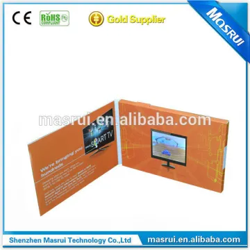 Custom Logo size paper craft Lcd video brochure video card