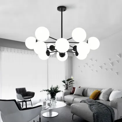 2021 Black LED Foyer Chandelier for Grand Sitting Room