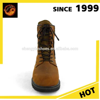 waterproof geniune Leather steel toe with steel middle sole Loggers boots