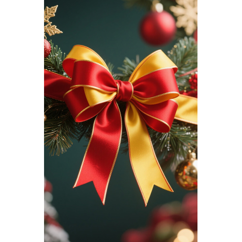 red bow tree topper for christmas tree