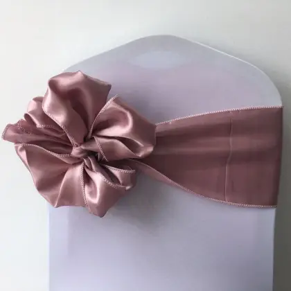 Shaoxing Zhuding Textile Rose Gold Satin Chair Sash