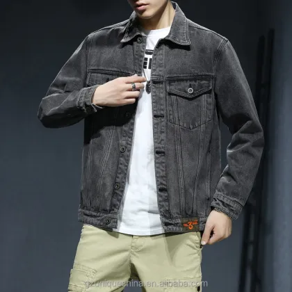 2024 Loose Plus Size Denim Jacket with Joker Casual Style for Men