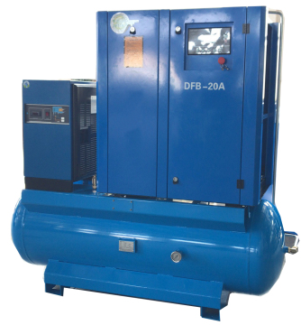 15KW 20HP 4-in-1 Industrial Screw Air Compressor with Air Dryer for Laser Cutting