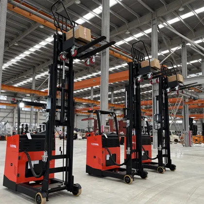 2024 Chinese Brand 24V Electric Reach Truck Forklift Battery Powered Reach Stacker for Warehouse Pallet Handling