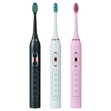 5 Modes 60 Days Long-Lasting Rechargeable Ultrasonic Electric Toothbrush with IPX7 Waterproof & 8 Bristle Heads