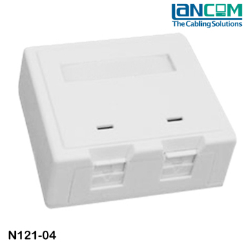 Lancom CE factory customized LOGO printed Surface Wall Mount Box for RJ45 Cat6 1ports