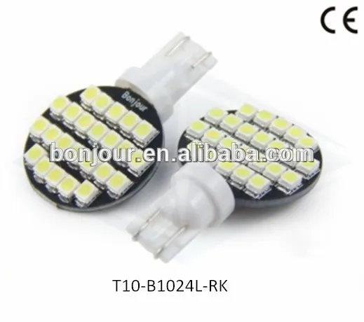 24 pcs 3528 smd 194 t10 w5w car led auto bulb