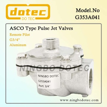 G353A041 3/4 '' Valve d'impulsion pilote à distance de contrôle de la commande d'air