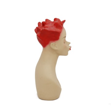 Female fiberglass make up mannequin head