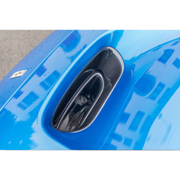OEM Style Dry Carbon Fiber Hood Air Vent Trim for Ferrari F8