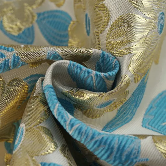 Customized Metallic Flowers Jacquard Fabric for Somali Weddings: Dirac, Garbasar, and Lurex Woven Textiles