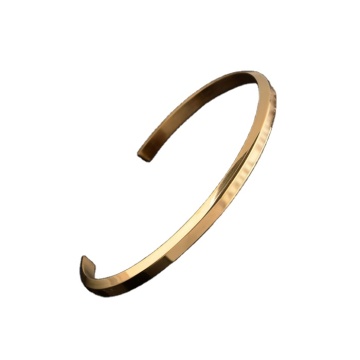 Fashion Jewelry: Engraved Bands Cuff Bangle in Silver/Rose Gold/Blue Plated Stainless Steel