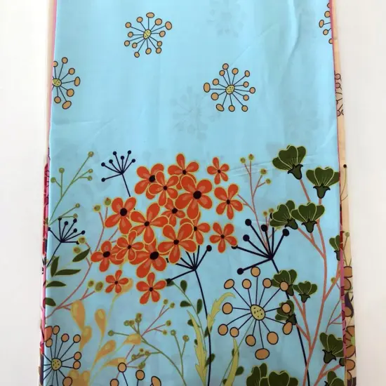 Colorful Ground Rayon Screen Print Fabric