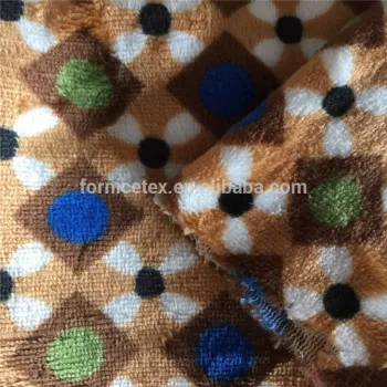 Heaveweight Knitted Printed Stretch Flannel Fabric for manufacturing blankets