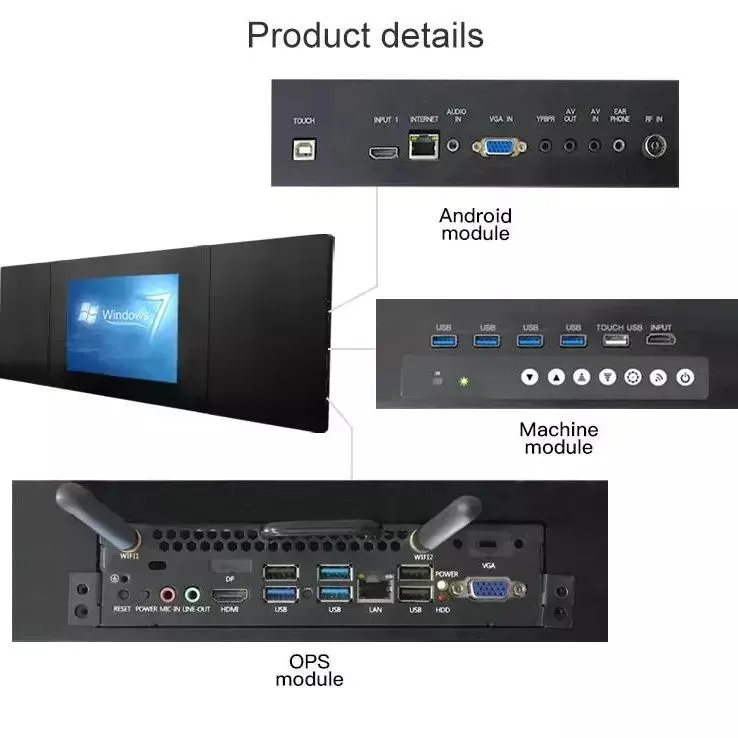 Best Sell All in One PC Interactive Whiteboard 75-86 Inch Touch Screen Teaching Smart LCD/LED Nano Blackboard for School