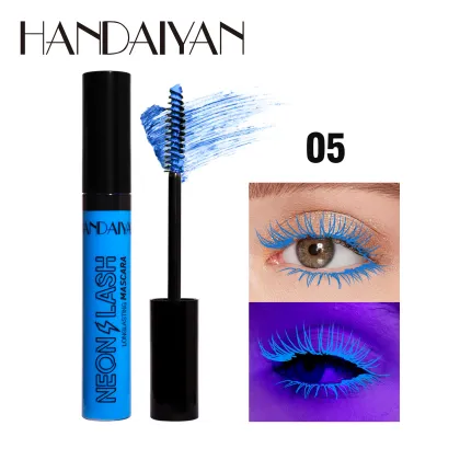 Customizable Vegan Mascara: Handaiyan UV Fluorescent Colorful Waterproof Cosmetics