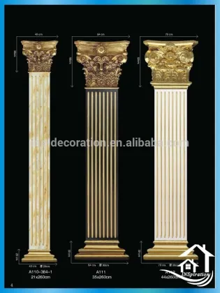 Elegance decorative golden pillars