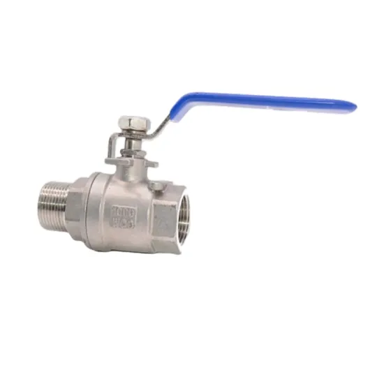 SS316 or SS304 Stainless Steel Female x Male Threaded Shut-off Valve BSPT Internal and External Threads End Ball Valve