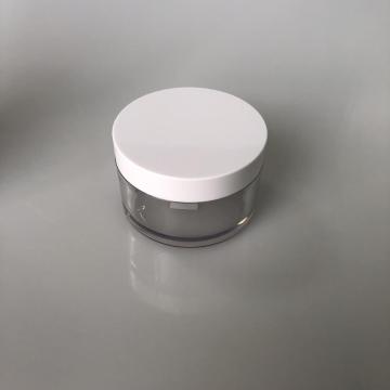 150ml clear PET jar with white lid