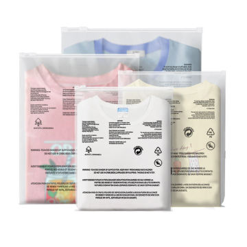 Custom Poly Slider T-shirt Packaging Ziplock Bag