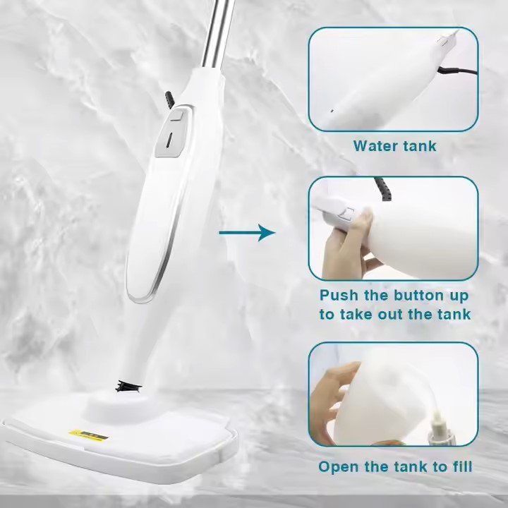 Portable Steamer Mop 10 In1 Triangle Head Handheld High Temperature Sofa Electric Floor Steam Mop Cleaner