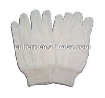 white cotton canvas glove, cotton drill work glove