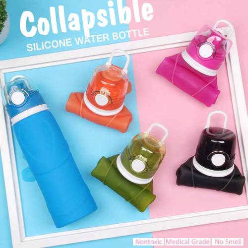 Easy-to-use insulated silicone water bottle