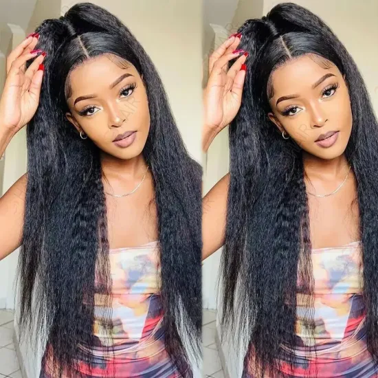 GS Kinky Straight Hair Bundles - Cuticle Aligned Unprocessed African American Yaki Brazilian Hair