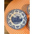 Retro green polka dot yellow tire porcelain