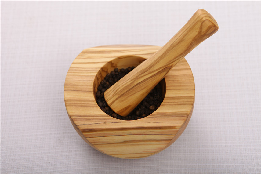 Olive Wood Mortar And Pestle