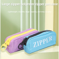 Large zipper polyester print pen bag for children