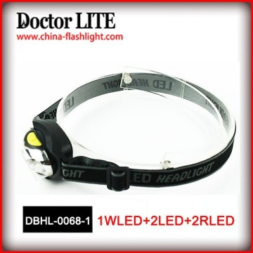 3 đèn pha nhựa LED +2 Đèn nhựa công suất cao màu đỏ