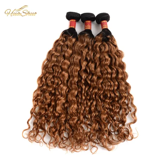 Best Choice 100% Raw Human Hair 1b 30 Color Water Wave Temple Indian Hair Bundle