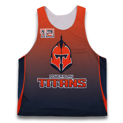 Design personalizzato team reversibile maglie lacrosse Top