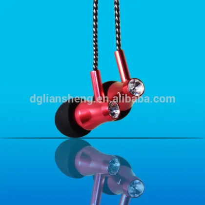 Braid wire earphone bling earphone girly earphone