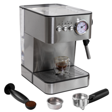Macchina per caffè espresso in acciaio inossidabile a prezzi accessibili con pompa da 20 bar per uso domestico