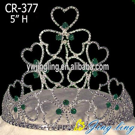 Wholesale Custom Rhinestone Heart Valentine'S Day Crown