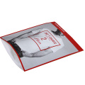 Resealable plastic packaging bag with zipper
