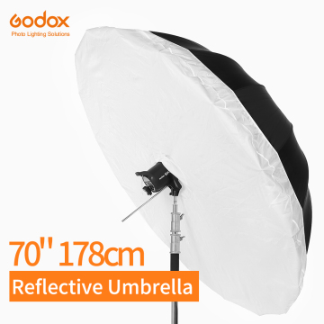 Godox 75 Inch 178cm Silver Black Reflective Umbrella Lighting Kit