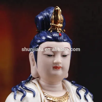 Wholesale Religious Hand Painted Ceramic Figurines - Guanyin Buddha Statue