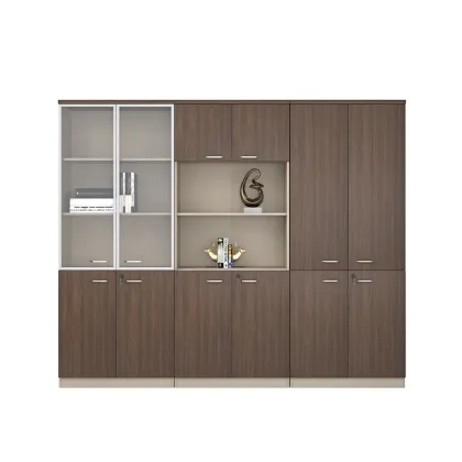 Wooden Office File Bookcase - Storage Rack for Cabinets and Furniture