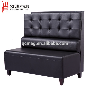 Black premium leather sofa dining seat
